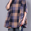 Casual Loose Plaid Long Sleeve Blouse