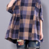 Casual Loose Plaid Long Sleeve Blouse - Image 2