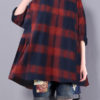Casual Loose Plaid Long Sleeve Blouse - Image 5
