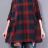 Casual Loose Plaid Long Sleeve Blouse - Image 6
