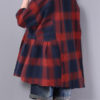 Casual Loose Plaid Long Sleeve Blouse - Image 7