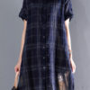 Casual Short Sleeve Shirt Plaid Blouse - Image 4
