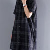 Casual Short Sleeve Shirt Plaid Blouse - Image 2