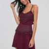 Crochet Overlay Tie Back Mini Sakter Dress