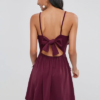 Crochet Overlay Tie Back Mini Sakter Dress - Image 5