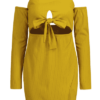 Cut Out Off Shoulder Long Sleeve Dress - Image 2