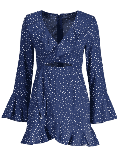 Cut Out Ruffles Dots Dress - Image 9