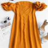 Dramatic Ruffle Sleeve Off The Shoulder Dress - Image 2