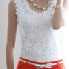 Elegant Floral Crochet Lace Sleeveless Tank Tops