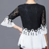 Elegant Lace Patchwork Half Sleeve Blouse - Image 5