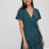Faux Wrap Polka Dot Mini Tea Dress - Image 2