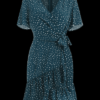 Faux Wrap Polka Dot Mini Tea Dress - Image 3