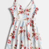 Floral Print Belted Surplice Skater Dress - Image 2