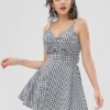 Gingham Twist Mini Dress