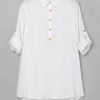 Half Button High Low Dress