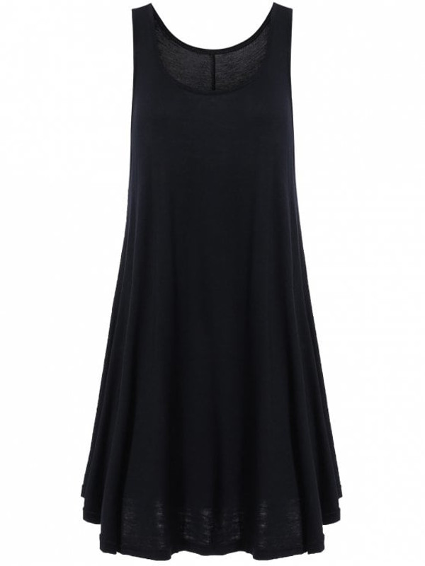 Irregular Hem Scoop Neck Dresses