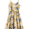 Leaf Print Tie Back Cami Midi Dress
