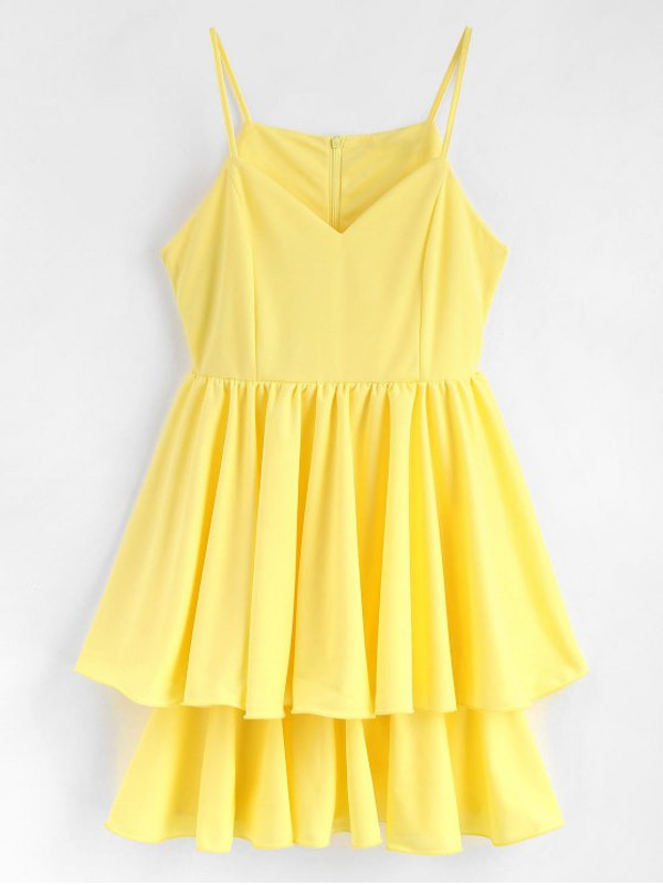 Lettuce Edge Layered Skater Cocktail Dresses