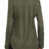 Long Sleeve V-Neck Lace Up Bandage Chiffon Blouses - Image 3