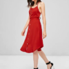 Open Back Button Up Halter Dress - Image 5