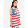 Patriotic American Flag High Low Tank Top - Image 2