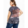 Patriotic American Flag Plus Size Blouson T-shirt - Image 2
