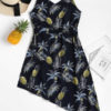 Pineapple Palm Asymmetrical Dresses