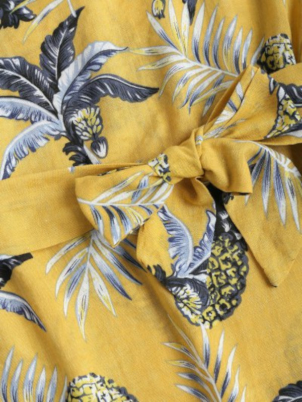 Pineapple Palm Asymmetrical Summer Dress - Image 5
