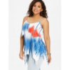Plus Size Flounce Patriotic American Flag Tank Top - Image 3