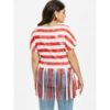 Plus Size Fringe American Flag Patriotic T-shirt - Image 3
