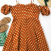Polka Dot Lace Up Dress - Image 2