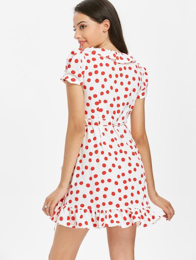 Printed Ruffles Wrap Dress - Image 10