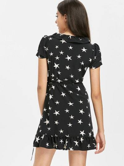 Printed Ruffles Wrap Dress - Image 6