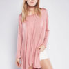 Round Neck High Low Split T - Shirt