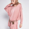 Round Neck High Low Split T - Shirt - Image 2