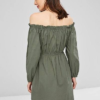 Ruffles Off Shoulder Pockets Dress - Image 4