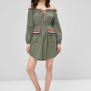 Ruffles Off Shoulder Pockets Dress - Image 5