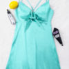 Satin Strappy Mini Party Dress