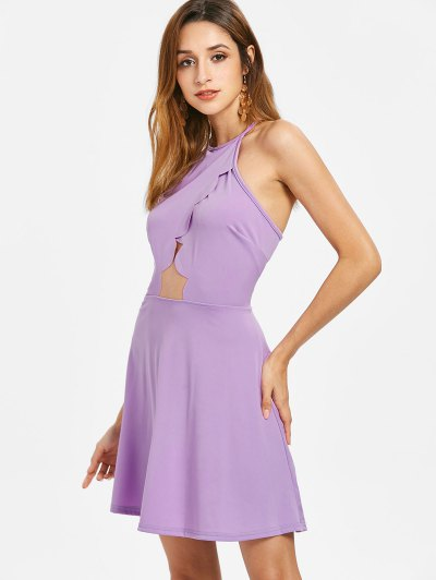 Scalloped Cut Out Cami Dress - Image 2