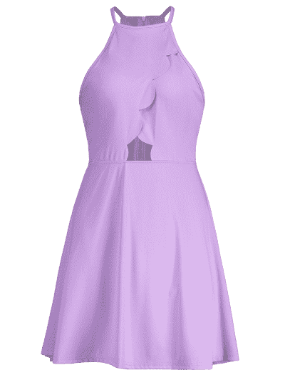 Scalloped Cut Out Cami Dress - Image 3