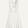 Self Tie Pleated Chiffon Plunge Sundress - Image 3