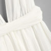 Self Tie Pleated Chiffon Plunge Sundress - Image 4