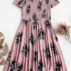 Smocked Floral Off Shoulder Dress