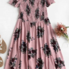 Smocked Floral Off Shoulder Dress - Image 5