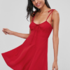 Smocked Tied Straps Mini Dress