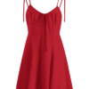 Smocked Tied Straps Mini Dress - Image 5