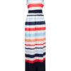 Stripe Bow Sash Sleeveless Maxi Dresses - Image 3
