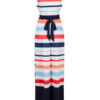Stripe Bow Sash Sleeveless Maxi Dresses - Image 4