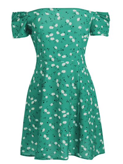 Tiny Floral Square Mini Dress - Image 5