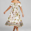 Tribal Asymmetrical Off Shoulder Midi Dresses - Image 3